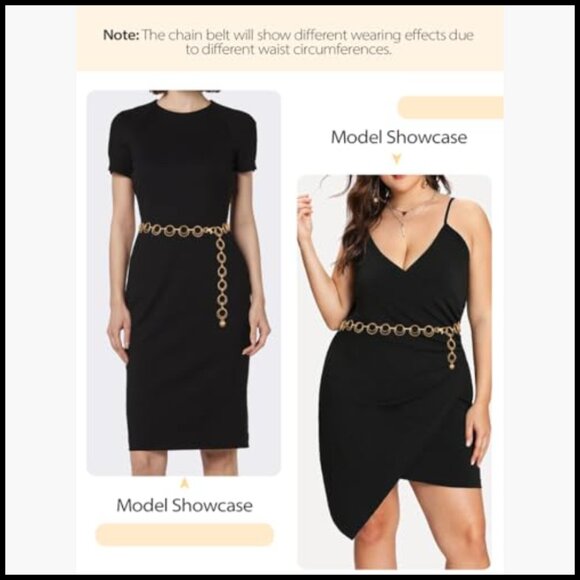 Metal Chain Belt Adjustable Waist Chain Alloy Material Double O-Ring Design